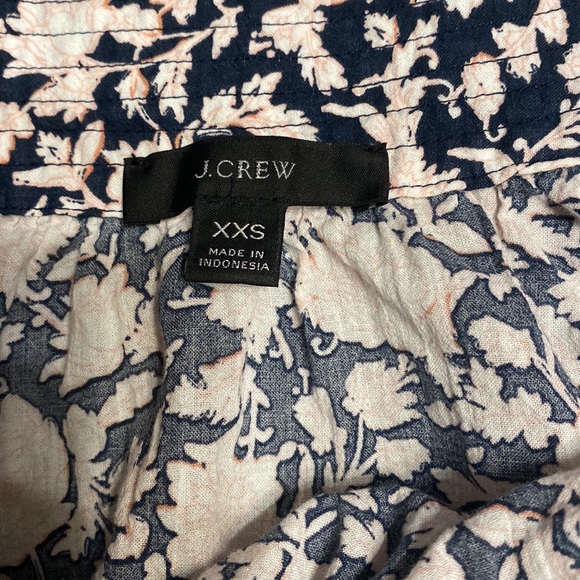 J. Crew Black Floral Sleeveless Blouse Size XXS - Picture 4 of 6